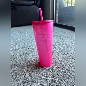 NEW SUPER CUTE STARBUCKS Pink Swirled Tumbler